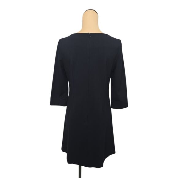 Goat Jemma Bow Embellished Dress Navy Blue Casual Dress Size 8 A-line Preppy‎ - Picture 2 of 9